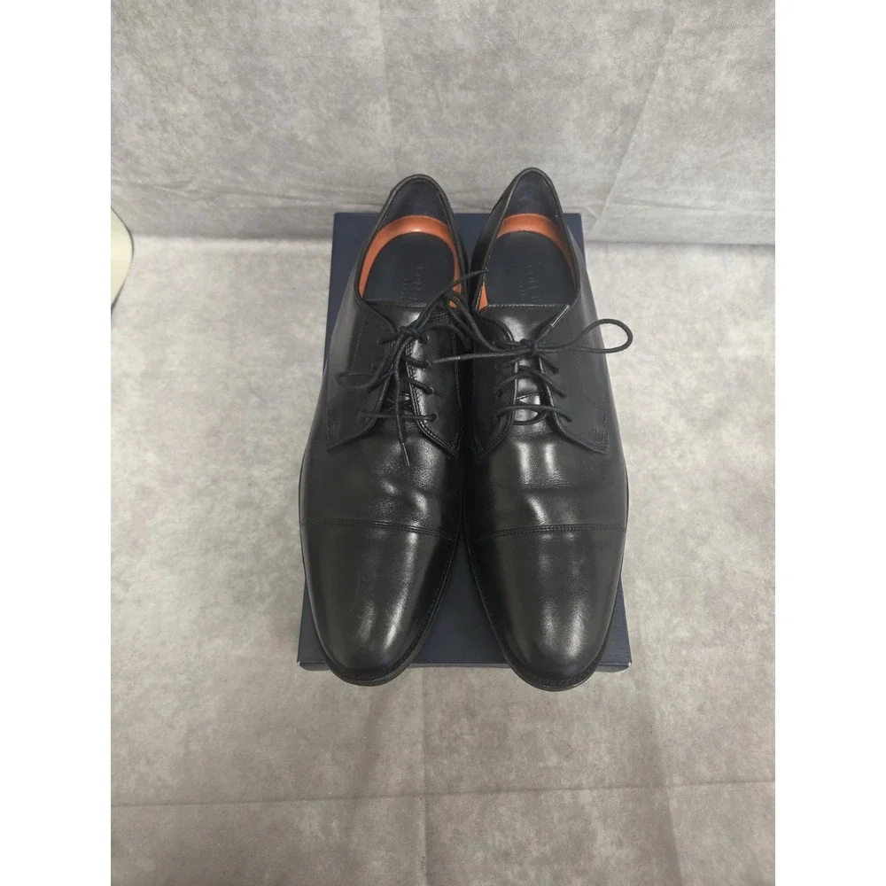Cole Haan Mens Blk Dress Shoe SZ 12D Lenox Cap Retail: $198